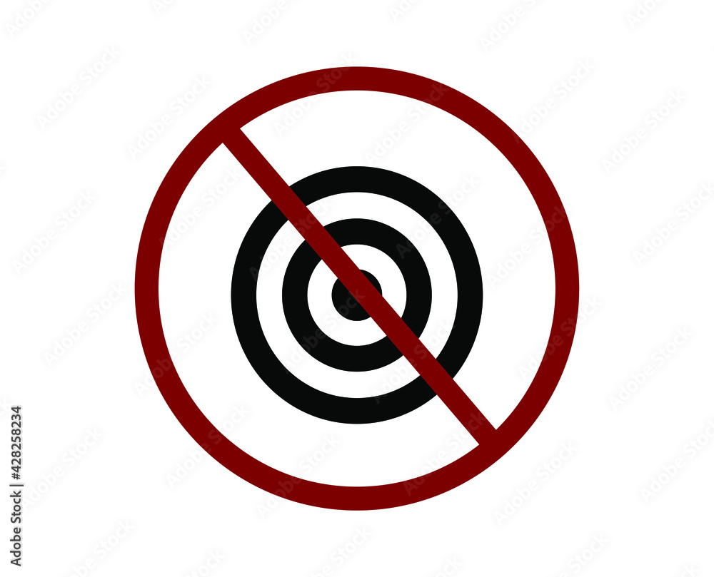 Poster no target vector icon. editable stroke. linear style sign for use on web design and mobile apps, log