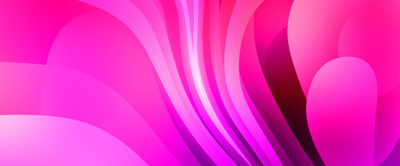 Abstract background with colorful gradient. Vibrant graphic wallpaper with stripes design. Fluid 2D illustration of modern movement.