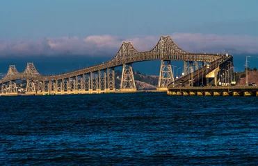 Fotobehang The Richmond–San Rafael Bridge,  is the northernmost of the east–west crossings of the San Francisco Bay in California. © David