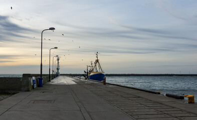 Poland, Hel - sunset on the pier