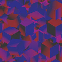 Abstract cubes  background.  Noise structure with cubes