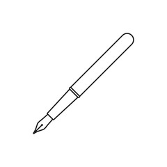 Fountain pen icon. Vector. Line style.