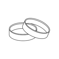 Wedding rings icon. Vector. Line style.