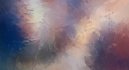 Painted composition with vibrant brush strokes. Textured colorful painting. Paint brushed wallpaper.