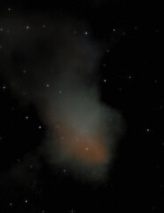 Star field in galaxy space with colorful nebula. Sci fi background of deep space. Ethereal wallpaper.