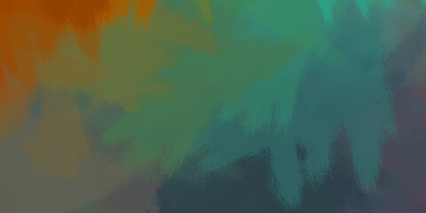 Wall art. Unique and creative illustration. Brush stroked painting. Abstract background of colorful brush strokes. Brushed vibrant wallpaper. Painted artistic creation.