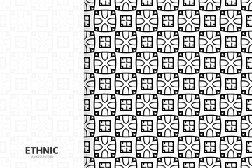 Fototapeta premium Seamless tribal texture geometric design
