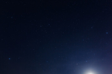 Starry sky background. Starlight Night.