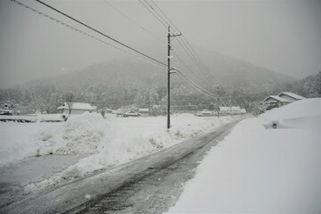 田舎の雪景色