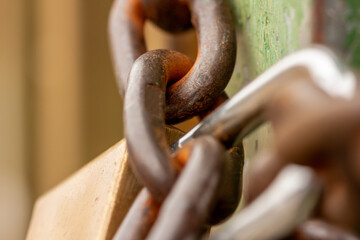 Locks and Metal Rusty Chain Links