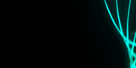 Neon colorful abstract design of light waves. Digital background with neon light glowing effect. Bright rays wallpaper.