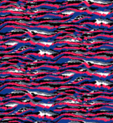 Seamless animal ikat zebra pattern.