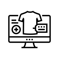 clothes shop department line icon vector. clothes shop department sign. isolated contour symbol black illustration