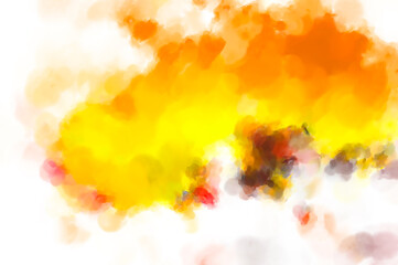 Crazy watercolor random pattern. Creative abstraction. Modern art painting. 2d illustration. Digital texture wallpaper. Artistic watercolored backdrop material.