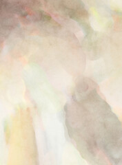 Modern painting of soothing brush strokes resembling alcohol inks. Watercolor abstract painting with pastel colors for poster, wall art, banner, card, book cover or packaging.