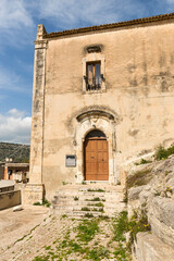 Exterior Details of Convent of Rosary Church (Chiesa Convento del Rosario) in Scicli, Province of Ragusa, Italy.