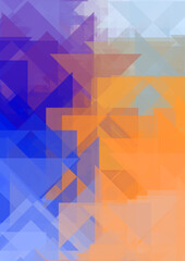 Overlapping design with triangles background. Abstract geometric wallpaper. Geometrical colorful triangular shapes.