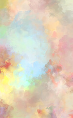 Abstract background of colorful brush strokes. Brushed vibrant wallpaper. Painted artistic creation. Unique and creative illustration.