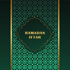 
Ramadan iftar islamic background vector design
