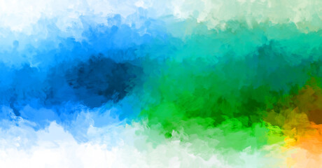 Brushed Painted Abstract Background. Brush stroked painting. Artistic vibrant and colorful wallpaper.