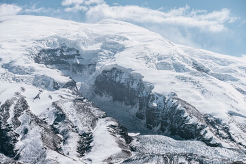 Aerial photography of the natural scenery of Muztagh Ata in Xinjiang, China