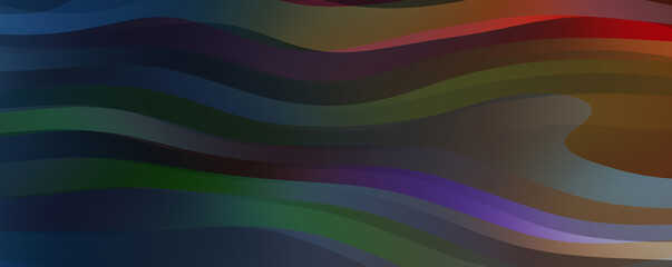 Abstract background. Colorful wavy design wallpaper. Creative graphic 2d illustration. Trendy fluid cover with dynamic shapes flow.