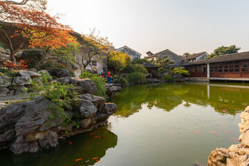 Landscape of The Garden of Cultivation, a Ming Dynasty classical garden in Suzhou