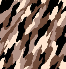 Seamless camouflage pattern, modern camouflage print.
