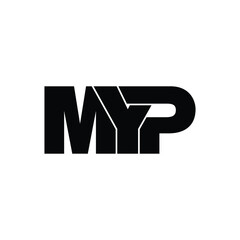 MYP letter monogram logo design vector