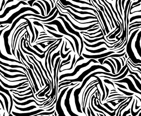 Seamless zebra pattern, animal print.