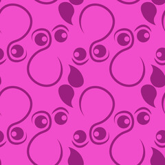 Seamless texture, pattern on a square background - face, look, surprise, mustache, gnome.