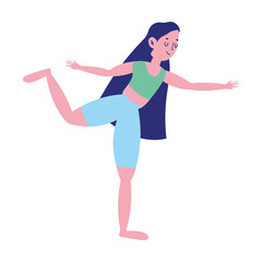 Fototapeta premium girl stretching exercise