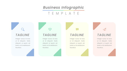 Infographic label design with icons and 4 options or steps. infographics for business concept.