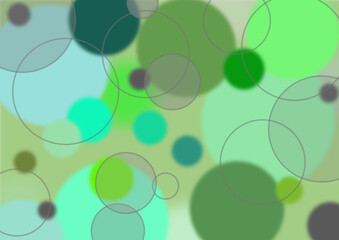 abstract background with circles in green shades