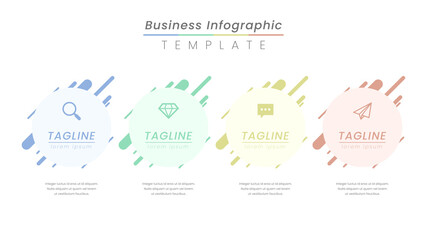Infographic label design with icons and 4 options or steps. infographics for business concept.