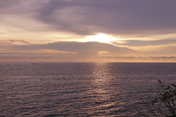 Beautiful sunrise on the sea 