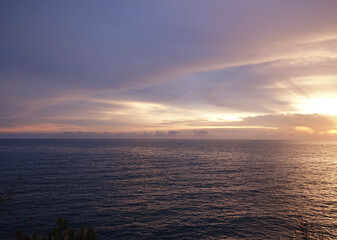 Beautiful sunrise on the sea 