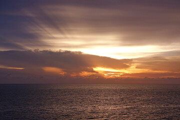 Beautiful sunrise on the sea 