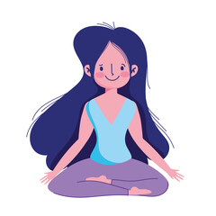 girl practices yoga