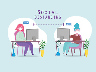 working social distancing