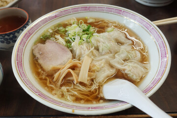 Wantan ramen of Chinese restaurant in Japan