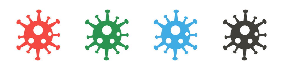 Obraz premium Coronavirus. Virus. Icon set. COVID-2019. Vector illustration on white background.
