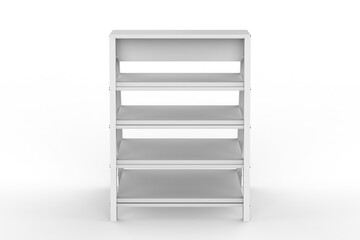 Display stand, retail display stand for product , display stands isolated on white background. 3d illustration
