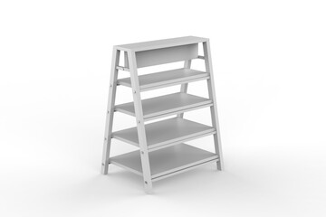 Display stand, retail display stand for product , display stands isolated on white background. 3d illustration