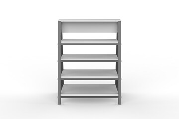 Display stand, retail display stand for product , display stands isolated on white background. 3d illustration
