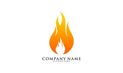 Hot fire vector logo