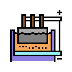 electrolysis aluminium production color icon vector. electrolysis aluminium production sign. isolated symbol illustration