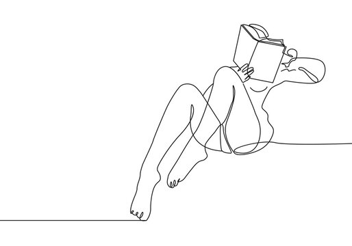 recommend clip art: Trendy Line Art Woman with Book. Minimalistic Black Lines Drawing. Female Figure Continuous One Line Abstract Drawing. Modern Scandinavian Design. Vector Illustration.