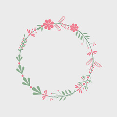 Floral wreath with space for text