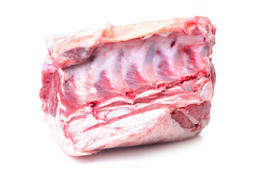 Lamb meat on white background